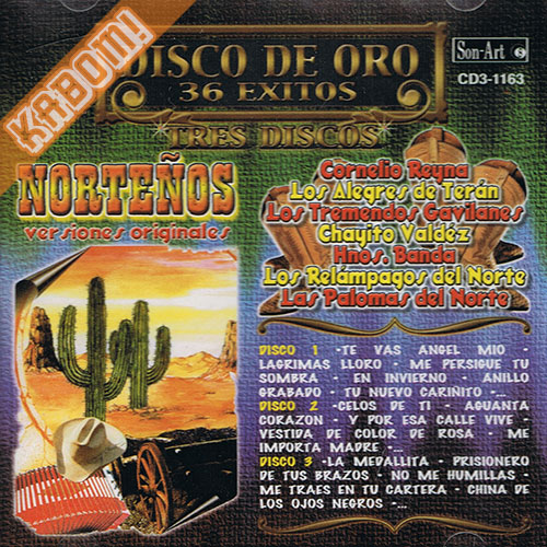 Disco De Oro 36 Exitos - Nortenos 3CDs