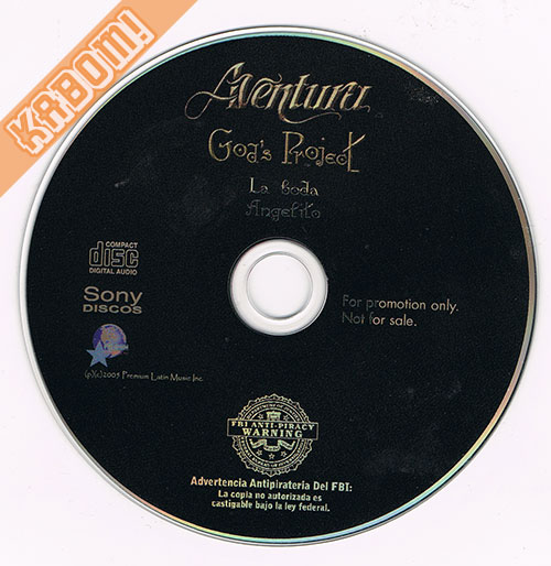 Aventura La Boda Angelito CD SINGLE PROMO 