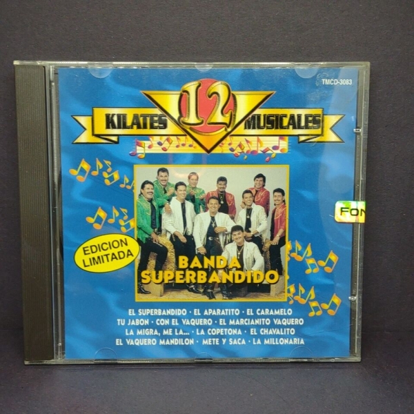 Banda Superbandido - 12 Kilates Musicales CD 1997 Pre-Own