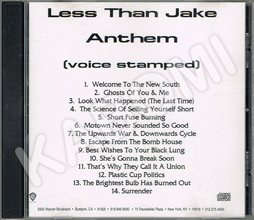 Less Than Jake - Anthem Voice Stamped CD Promo